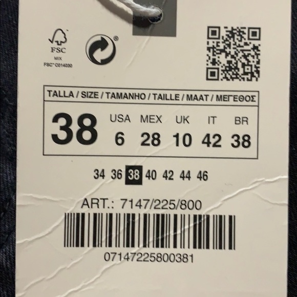 NWT Zara Black Mid Waist Skinny Jeans Size 4, 6, 8 - Picture 8 of 10